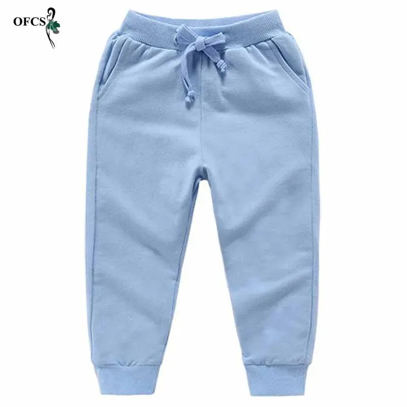 Spring Best Selling Boy's Pants Candy Color Girl's Sports Trousers Fall Sweatpants Autumn Teenage Children Active Clothing 2-12Y