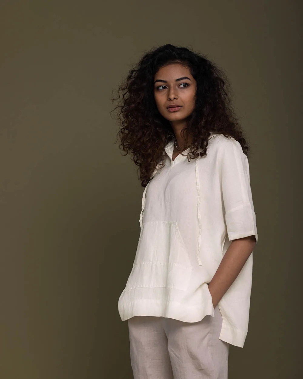 The Hemp Hoodie - Shell Off White