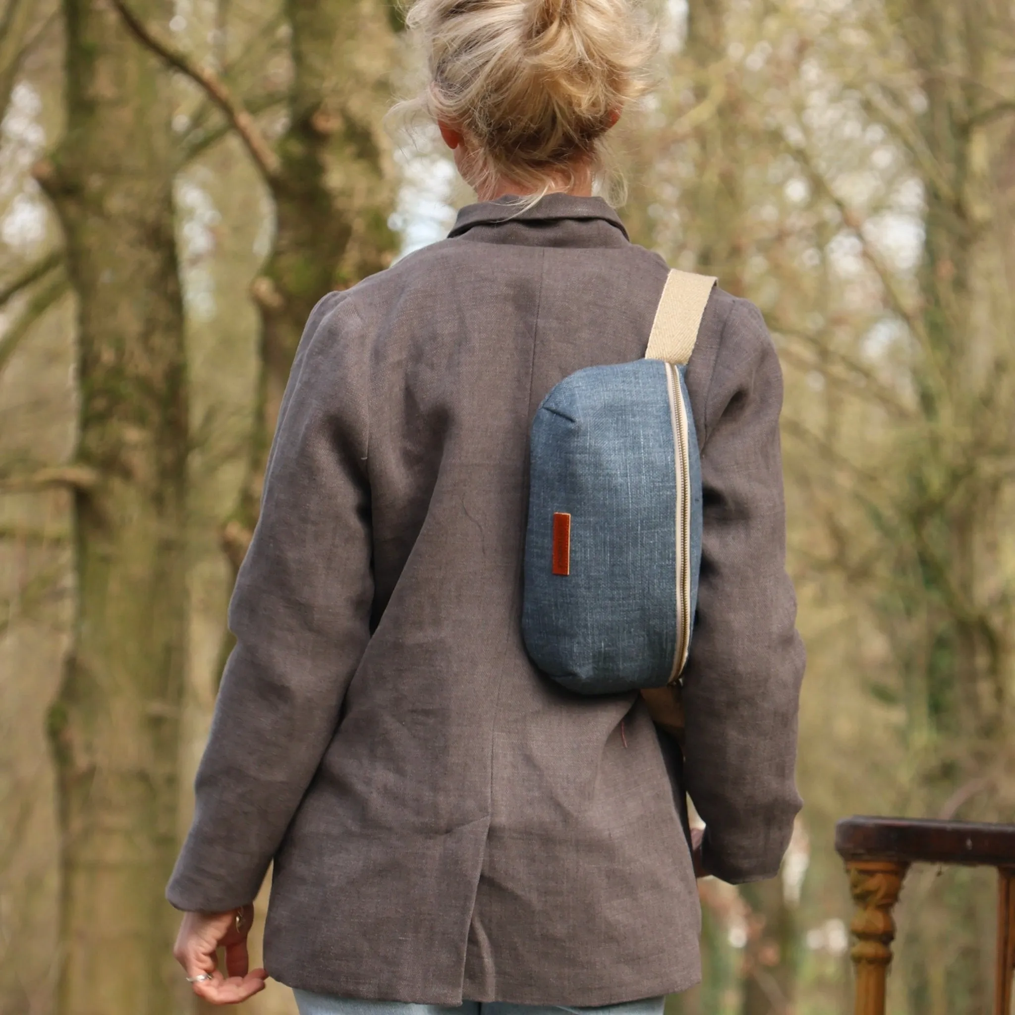 Veste Fanny en lin gris anthracite
