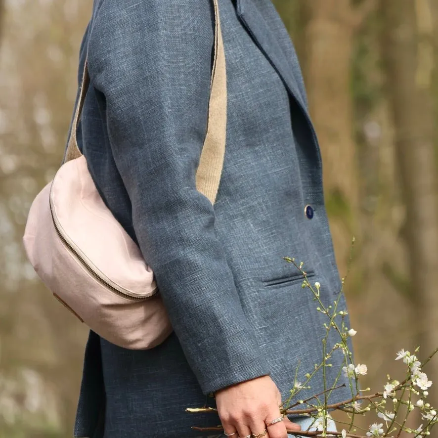 Veste Fanny en lin indigo lavé