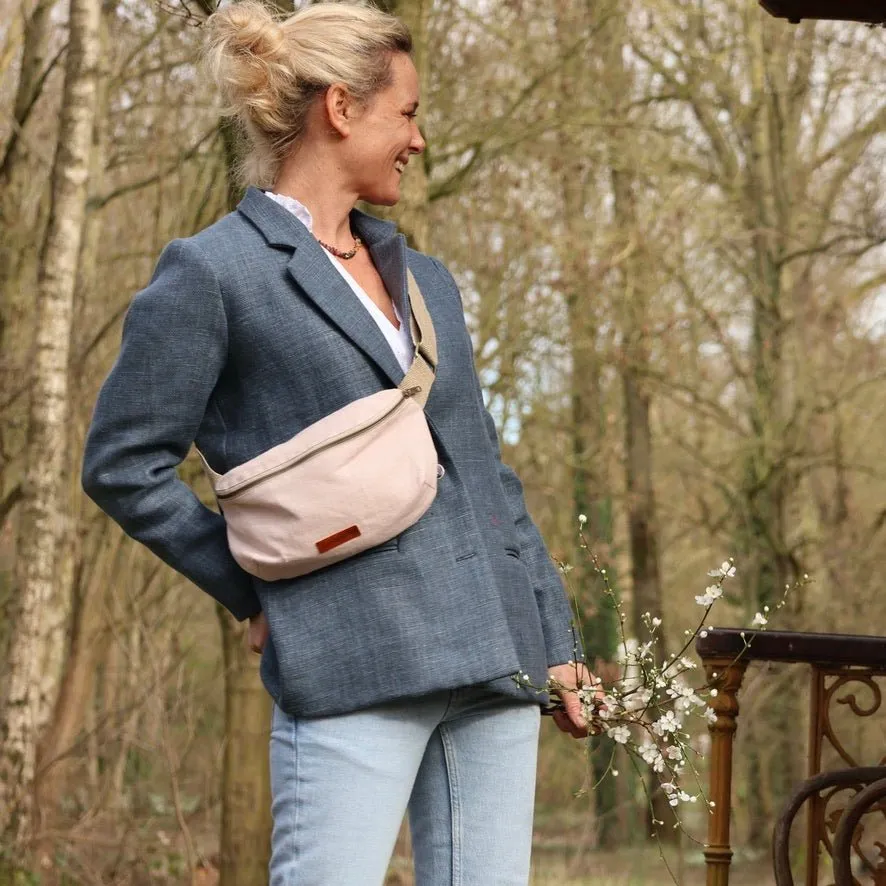 Veste Fanny en lin indigo lavé