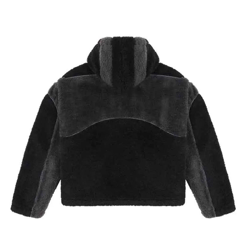 Wenkouban winter outfits men Men's and Women's Black Friday Cyber Monday Christmas Autumn and Winter Fashion Warm Lambswool Personalized Casual Cardigan Zipper Jacket