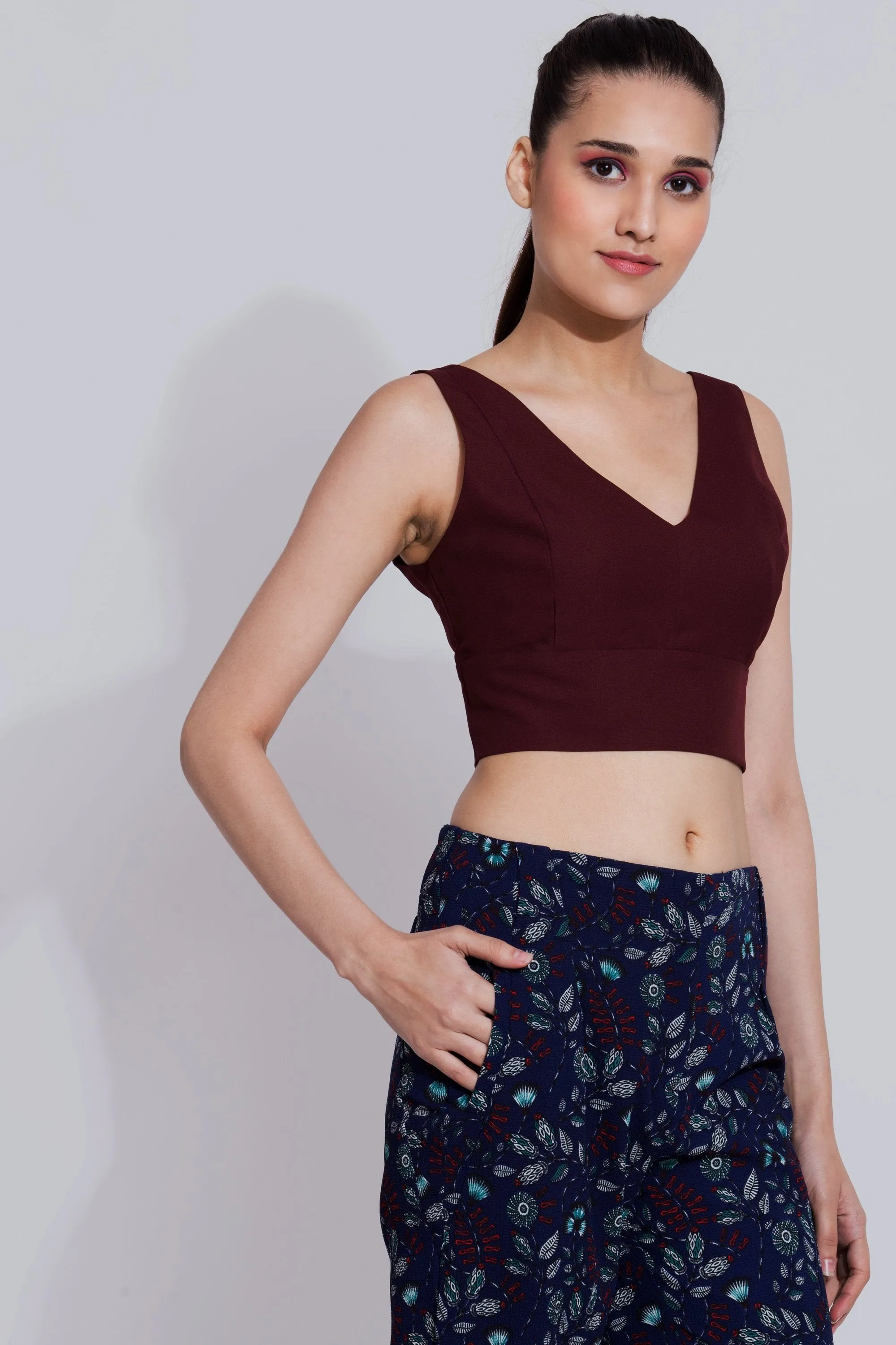Wine Crop Top