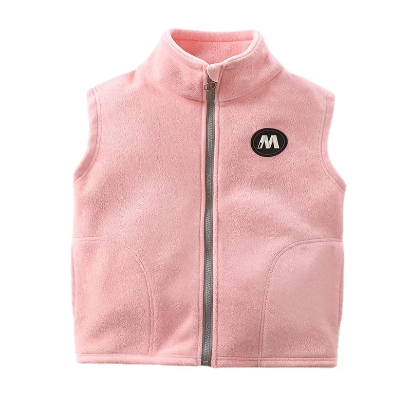 Winter Kid Vest Turtleneck Fur Baby Girl Boy Clothes Waistcoat Fleece Vest Coat Sleeveless Jacket Children Snow Outfit Plus Size