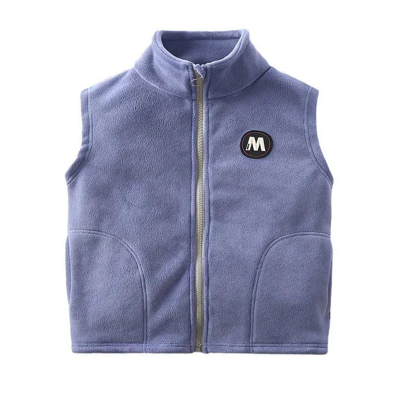 Winter Kid Vest Turtleneck Fur Baby Girl Boy Clothes Waistcoat Fleece Vest Coat Sleeveless Jacket Children Snow Outfit Plus Size