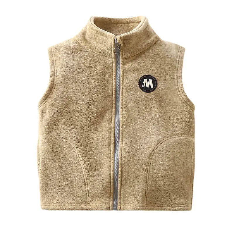 Winter Kid Vest Turtleneck Fur Baby Girl Boy Clothes Waistcoat Fleece Vest Coat Sleeveless Jacket Children Snow Outfit Plus Size