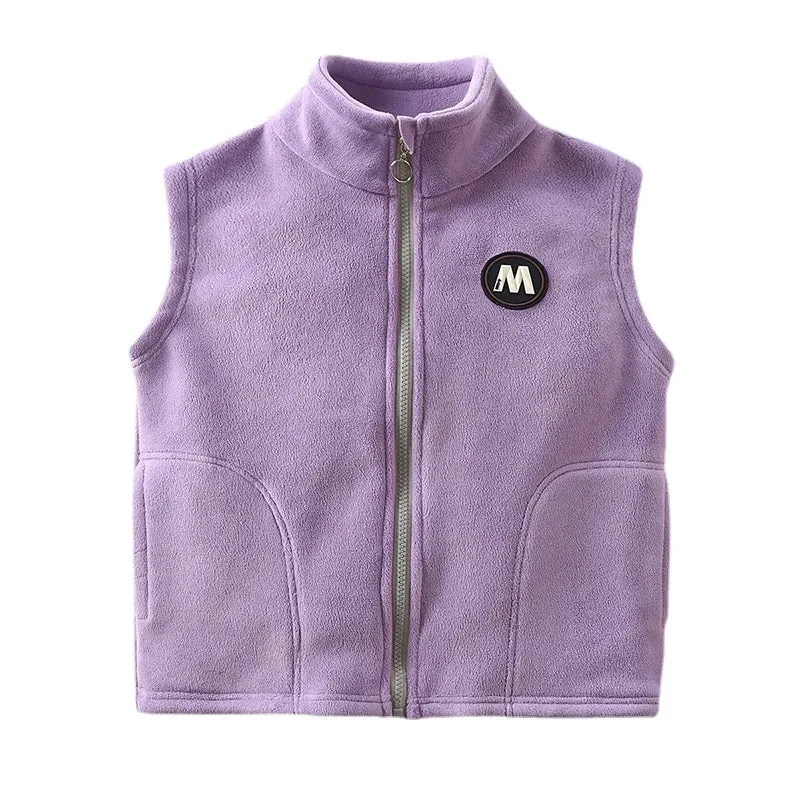 Winter Kid Vest Turtleneck Fur Baby Girl Boy Clothes Waistcoat Fleece Vest Coat Sleeveless Jacket Children Snow Outfit Plus Size
