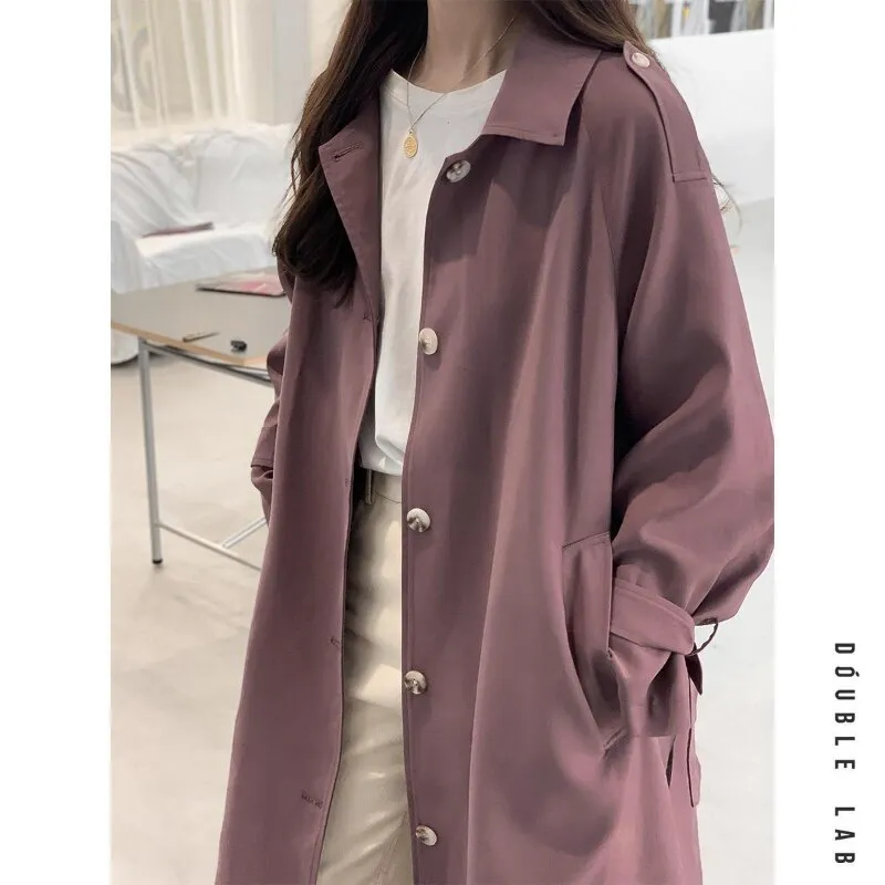Wjczt Spring and Autumn Windbreaker Women's British Temperament New Explosions Joker Little Coat Coat Designer Women Clothes