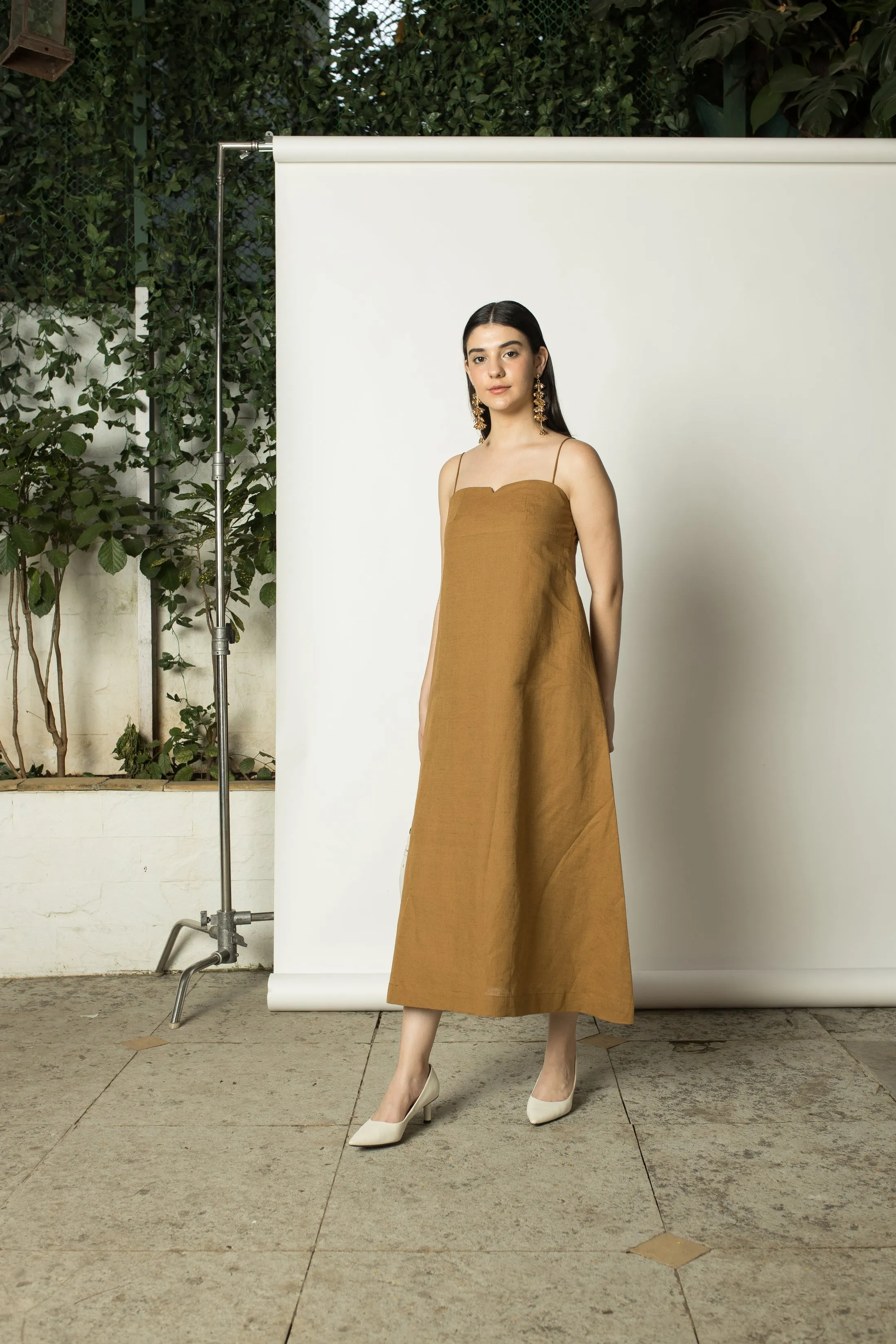 Yellow Sleeveless Slip Dress